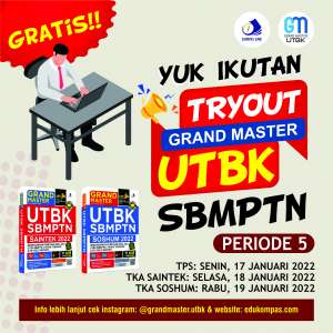 Tryout TPS & Bahasa Inggris Grand Master UTBK SBMPTN